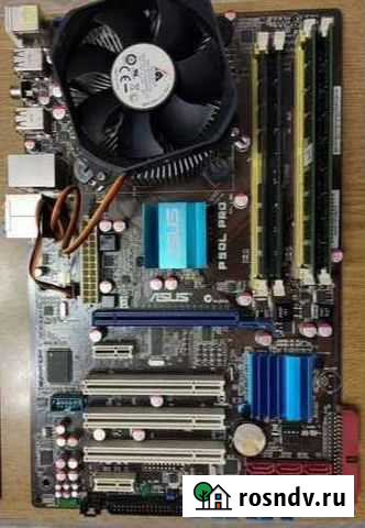 Материнская плата + процессор + память lga 775 Майкоп - изображение 1