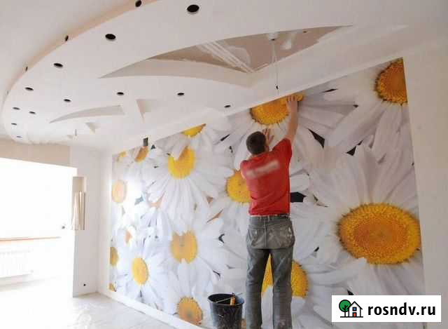 Поклейка обоев, шпаклёвка стен, ламинат,умеем всё Казань - изображение 1