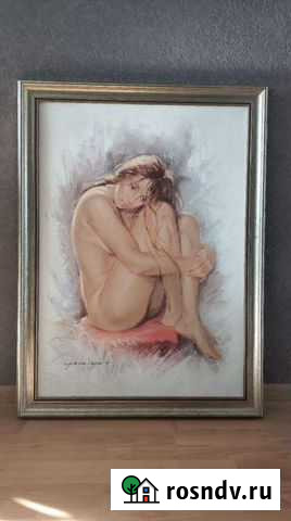 Картина репродукция на картоне в раме Калининград - изображение 1