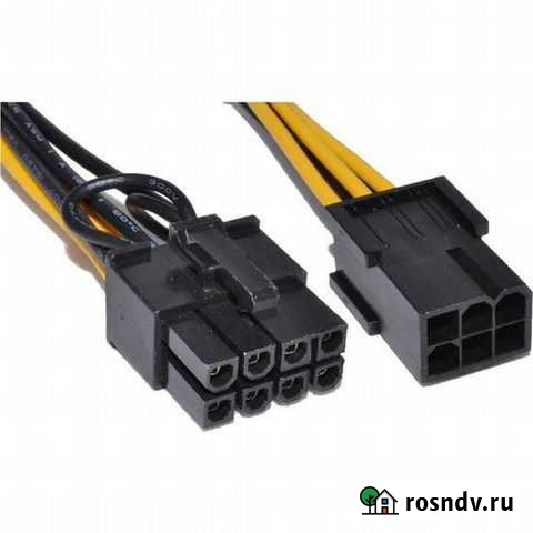Переходник для питания видеокарт 6pin PCI-E - 8pin Иркутск - изображение 1