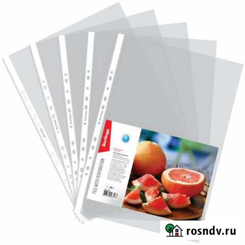 Папка-вкладыш с перфорацией, А3, 40 мкм, матовая Иркутск - изображение 1