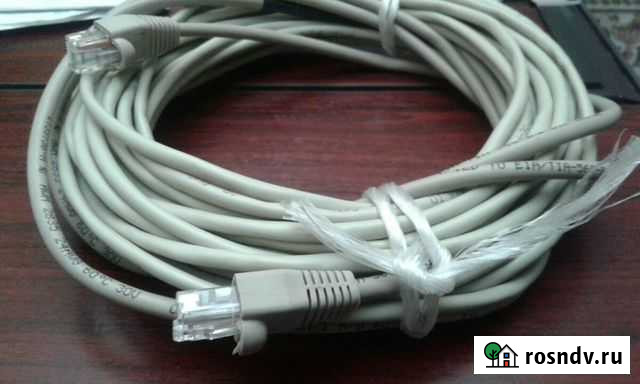 Интернет кабель 10м Патчкорд медный Новый Санкт-Петербург - изображение 1