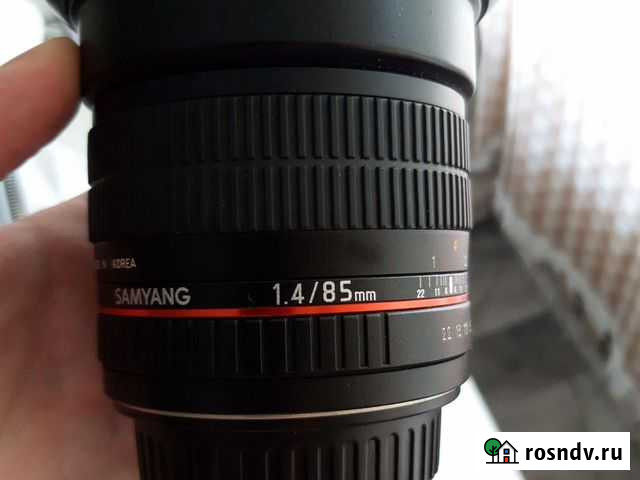 Объектив для canon Samyang 85mm f 1.4 Белогорск - изображение 1