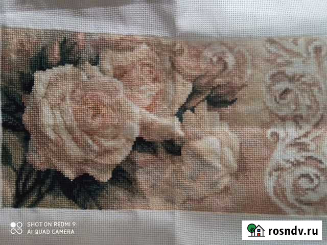 Картина розы.вышитая крестом Барнаул - изображение 1