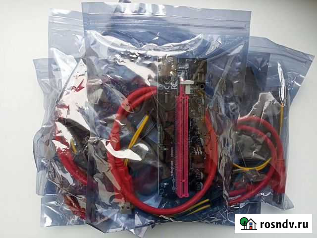 Райзер 009s pci-e (Рейзер / riser ) 6pin, molex Тула - изображение 1
