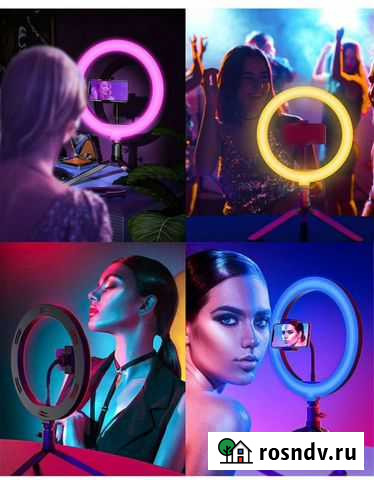 Кольцевая лампа rgb 26 LED новая Одинцово - изображение 1