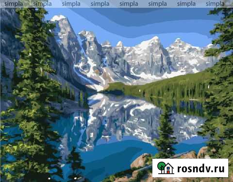 Картина по номерам 40*50 горное озеро 20304 Улан-Удэ - изображение 1