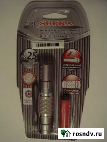 Фонарик светодиодный supra 1W Сыктывкар - изображение 1