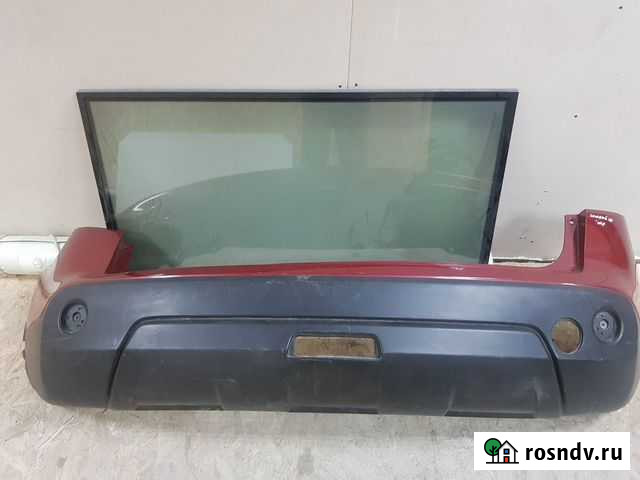 Задний бампер Nissan Qashqai J10 красный Лабытнанги - изображение 1