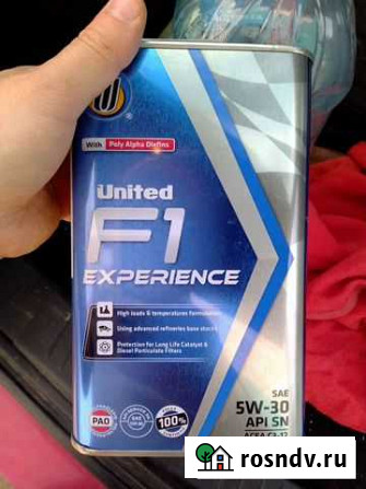 Продам мотор. масло 1л united f1 experience 5w-30 Ижевск - изображение 1