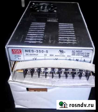 Блок питания 5 Вольт MeanWell NES-350-5 (новый) Вологда - изображение 1