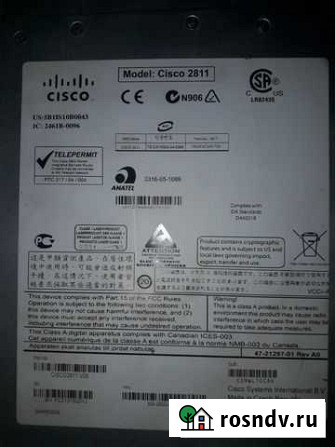 Маршрутизатор Cisco 2811 Тольятти - изображение 1