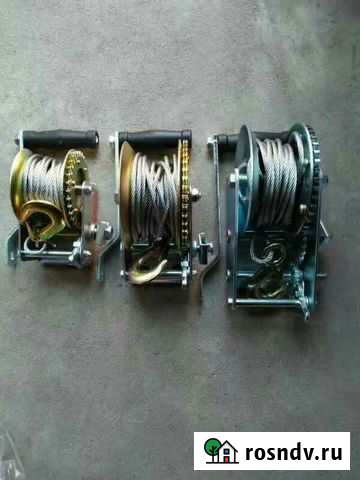 1 Лебедка ручная барабанная 2000 lbs 900 кг Владивосток - изображение 1