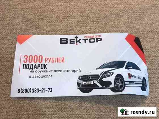 Купон в автошколу вектор Омск