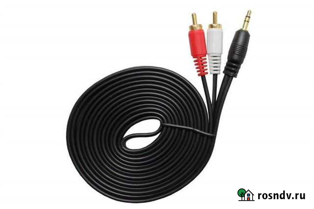 Аудио кабель AUX jack 3.5 на 2rca Казань - изображение 1