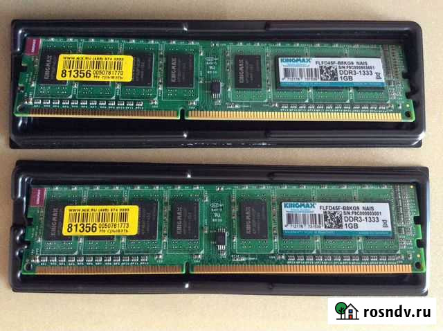 Kingmax DDR-III 1333 мгц dimm 2Gb KIT 2x1Gb Оренбург - изображение 1