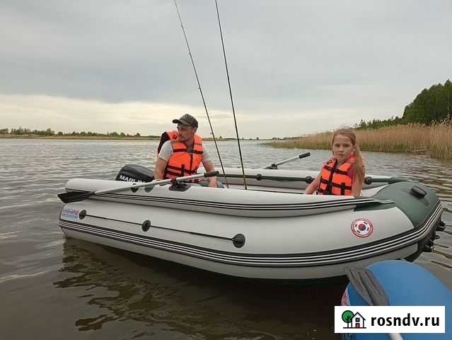 Лодка mishimo family lite DF 390 Светло-серо-зелен Екатеринбург - изображение 1