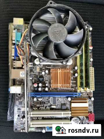 Комплект матплата Asus P5KPL-AM DDR2 Новосибирск - изображение 1