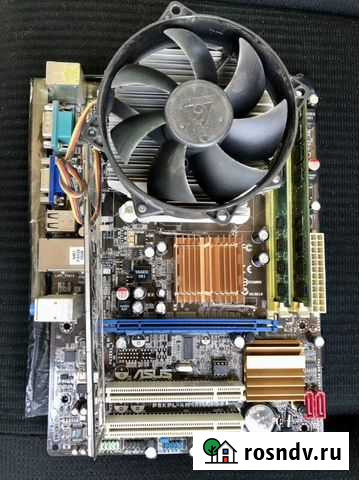 Комплект матплата Asus P5KPL-AM DDR2 Новосибирск - изображение 1