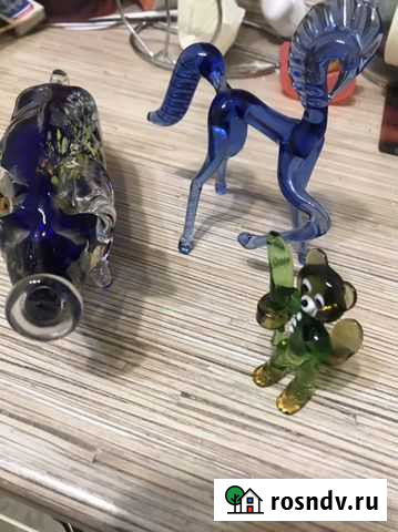 Статуэтки стеклянные, цена за все Рославль - изображение 1