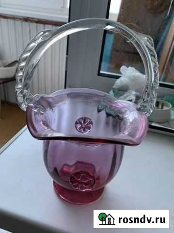 Ваза цветное стекло СССР Мантурово - изображение 1