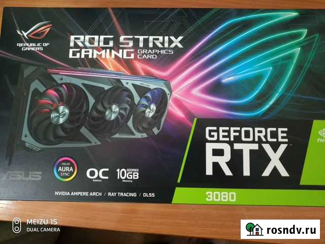 Видеокарта asus ROG Strix GeForce RTX 3080 OC 10GB Кемерово - изображение 1