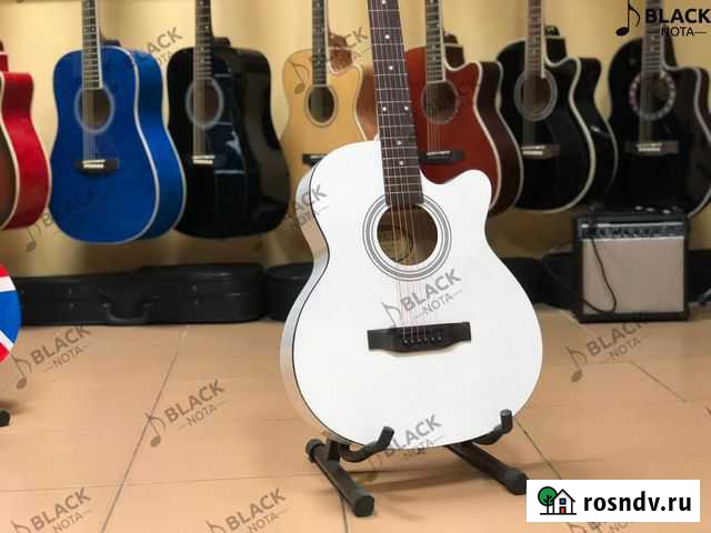 Гитара акустика белая с металлическими струнами Павлово - изображение 1