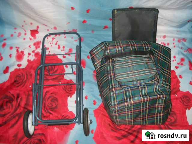 Тележка хозяйственная на колёсах с сумкой Санкт-Петербург - изображение 1