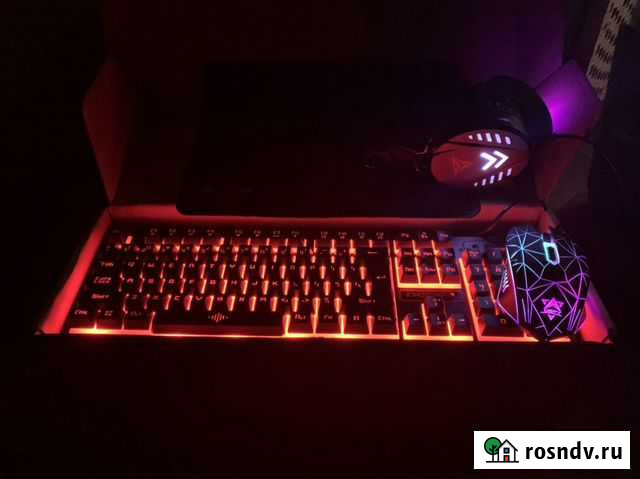 Новый комплект / клавиатура, мышка, наушники, ковр Комсомольск-на-Амуре - изображение 1