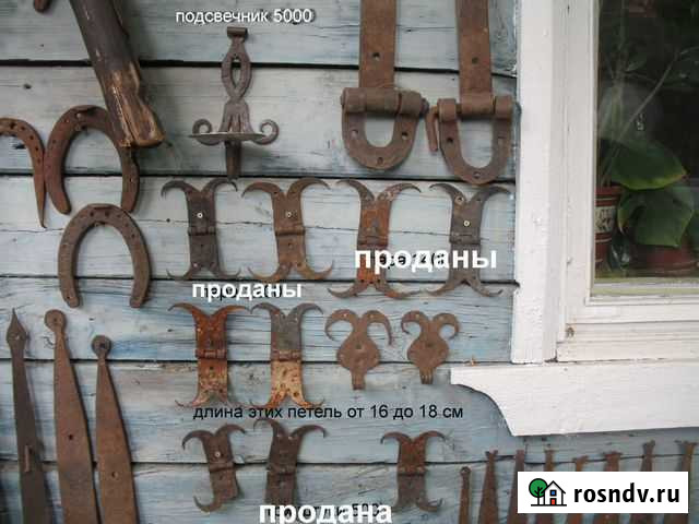 Кованные петли старинные дверные стукалки кольца Малаховка - изображение 1