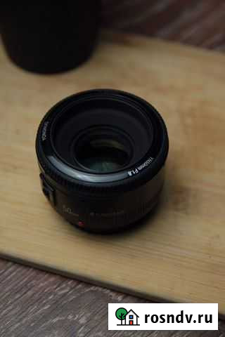 Объектив yongnuo 50mm 1.8 canon Челябинск - изображение 1
