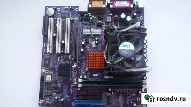 Материнская плата с процем, куллером и оперативкой Обнинск - изображение 1