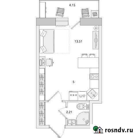 Квартира-студия, 27 м², 2/15 эт. на продажу в Санкт-Петербурге Санкт-Петербург