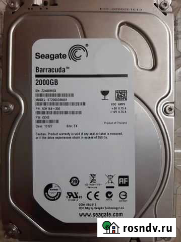 Seagate 2000GB Верхний Уфалей - изображение 1