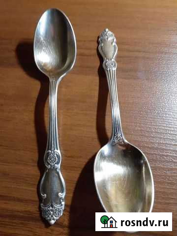 Мельхиоровая ложка с позолотой. СССР Йошкар-Ола - изображение 1