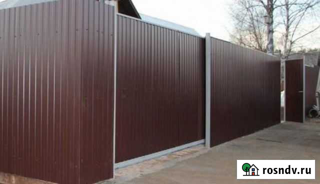 Заборы с откатными воротами Хабаровск - изображение 1