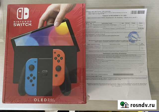 Nintendo Switch Oled Neon (Новый) 64Гб для доставк Владимир - изображение 1