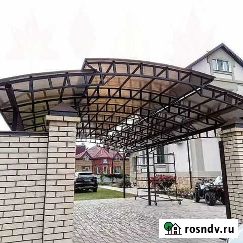 Навесы для двора, дачи. Автонавес под ключ Воронеж - изображение 1
