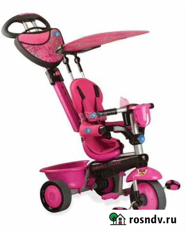 Smart trike zoo butterfly 3-х колесный темно-розов Волгоград - изображение 1