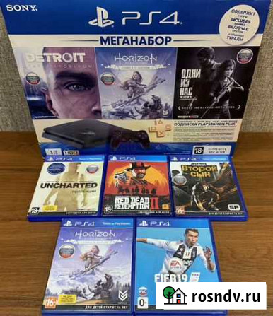 Playstation 4 Slim 1тб + 2 Геймпада + Диски + Игры Нижневартовск - изображение 1