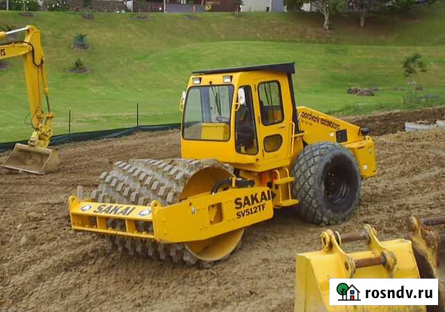 Услуги японского грунтового виброкатка Sakai 512 Елизово - изображение 1