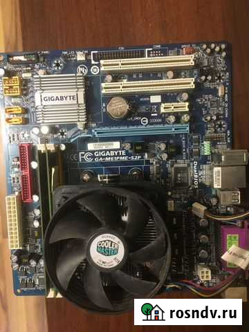 Материнская плата gigabyte GA-M61PME-S2P +CPU +озу Тула - изображение 1