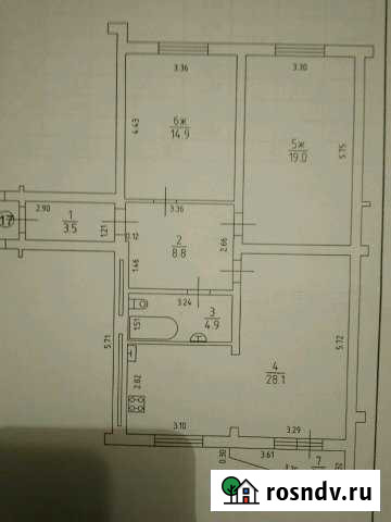 2-комнатная квартира, 82 м², 3/3 эт. на продажу в Полесске Полесск - изображение 1