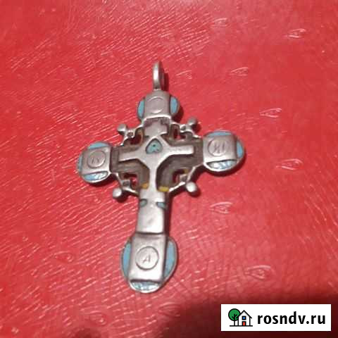 Нательный Крестик17-18 векСеребро.Эмаль Белгород - изображение 1