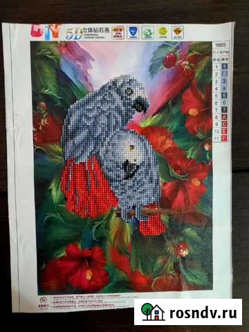 Влюблённые попугаи готовая алмазная картина Нижневартовск - изображение 1