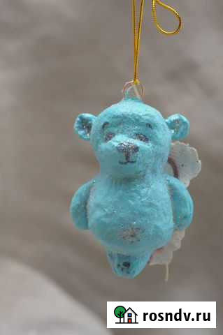 Елочная игрушка Мишка синий Бердск - изображение 1