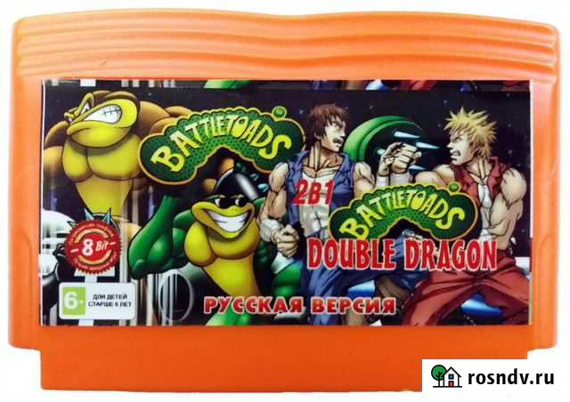 Картридж Денди 2в1 battle toads 2 (русская версия) Вологда - изображение 1