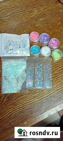 Блестки и втирка для ногтей Рязань - изображение 1