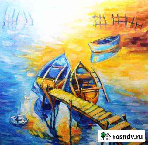 Холст на картоне На море Челябинск
