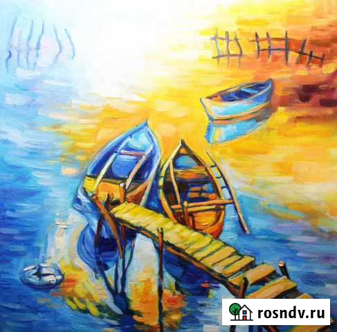 Холст на картоне На море Челябинск - изображение 1